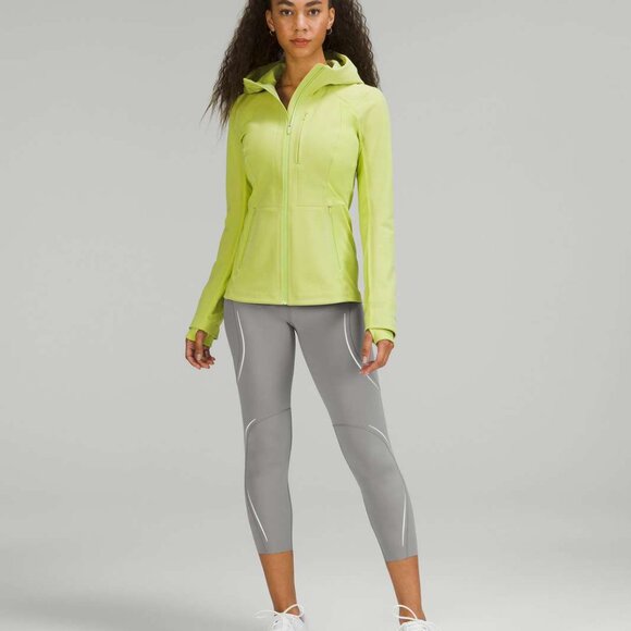 Lululemon Base Pace High-Rise Reflective Crop 23" Gull Grey - Picture 1 of 11